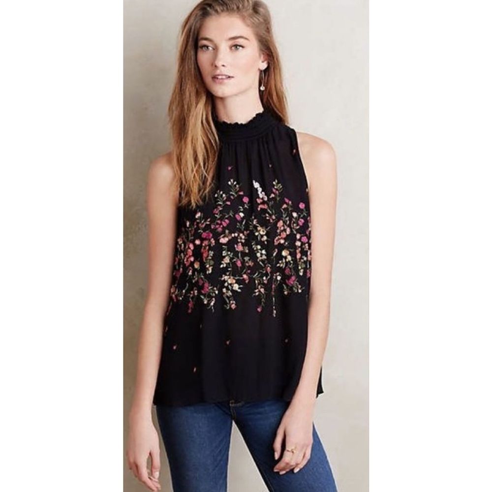 Anthropologie Floreat Sotra Embroidered Blouse XS